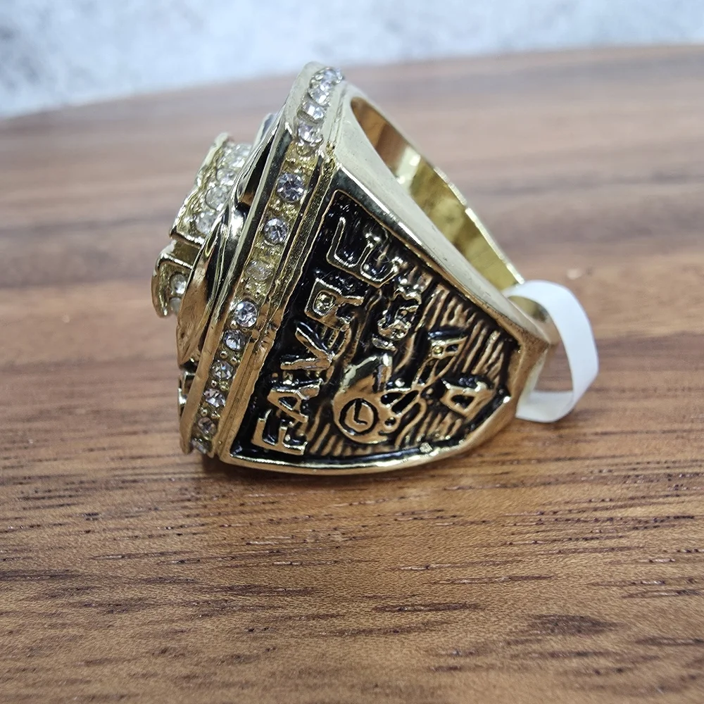 Green Bay Packers Championship Ring‎ Size 9 1996 Gold Favre Super Bowl Fan